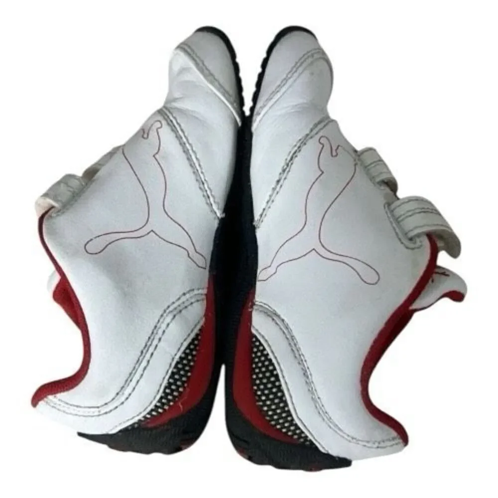 Puma  Ferrari Drift Cat Toddler Sneakers Size 9 White Red Walking Shoes Low Top